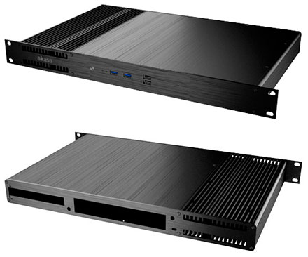 Akasa Galileo TU3 Thin-ITX 1U Rackmount enclosure (A-ITX29-M1B)