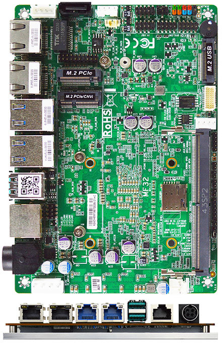 Jetway MF32-133E0 3,5" SBC (Intel Raptor Lake i5-1335UE, 4x 2.5GbE LAN) <b>[FANLESS]</b>